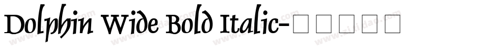 Dolphin Wide Bold Italic字体转换